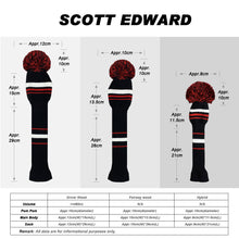 Load image into Gallery viewer, Scott Edward Novelty Red White Stripes Putter Covers Size Chart
