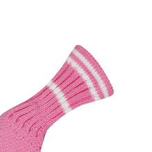 Load image into Gallery viewer, Scott Edward 10 Pcs Golf Iron Head Covers Cuteness and Basically Socks Shape Washable &amp; Durable Golf Club Head Protector with Pink White Stripes
