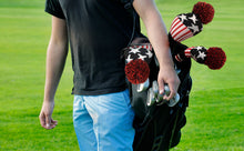 Load image into Gallery viewer, Scott Edward Knitted Golf Covers for Driver Wood,Fairway Wood and Hybrid Wood,Protect Golf Club from Scratches and Dust,Double Layers,Decorate Golf Bags, Star Black Pattern
