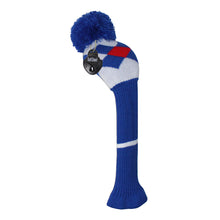 Load image into Gallery viewer, Scott Edward Knitted Golf Covers for Driver Wood,Fairway Wood and Hybrid Wood,Protect Golf Club from Scratches and Dust,Decorate Golf Bags with Blue Red Argyles
