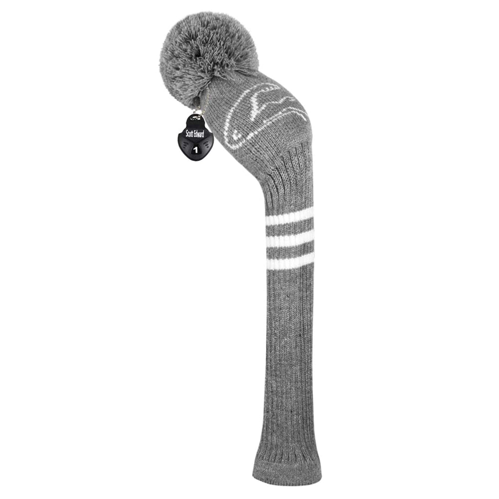 2022 Scott Edward Golf Club Knitted Headcovers for Driver(460cc),Fairway(3/5/7) and Hybrid(UT),Double Layers Acrylic Yarn, The Man's Suit Pattern for Golfer Gifts,Golf Club Protector