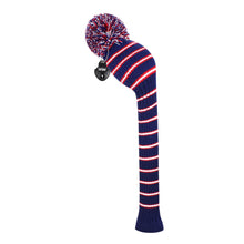 Load image into Gallery viewer, 2022 Scott Edward Golf Club Knitted Headcovers for Driver(460cc),Fairway(3/5/7) and Hybrid(UT),Double Layers Acrylic Yarn, Three Fine Streak Pattern for Golfer Gifts, Purple Color
