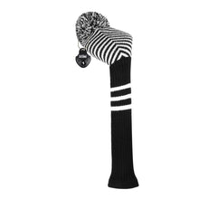 Load image into Gallery viewer, Scott Edward Knitted Golf Covers for Driver Wood,Fairway Wood and Hybrid Wood,Protect Golf Club from Scratches and Dust,Double Layers,Decorate Golf Bags, Black White Twill Pattern
