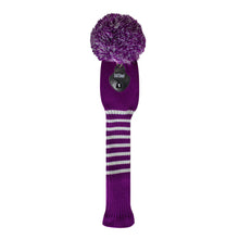 Load image into Gallery viewer, Scott Edward Purple White Stripes Golf Bag Head Cover Detail
