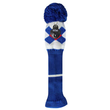 Load image into Gallery viewer, Scott Edward Knitted Golf Covers for Driver Wood,Fairway Wood and Hybrid Wood,Protect Golf Club from Scratches and Dust,Decorate Golf Bags with Blue Red Argyles
