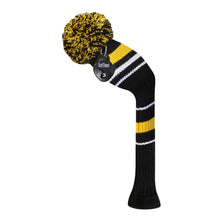 Load image into Gallery viewer, Scott Edward Golf Knitted Covers Classical Yellow White Stripes Pattern,Golf Protector for Driver(460cc),Fairway and Hybrid(UT) Wood
