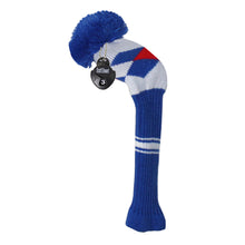 Load image into Gallery viewer, Scott Edward Knitted Golf Covers for Driver Wood,Fairway Wood and Hybrid Wood,Protect Golf Club from Scratches and Dust,Decorate Golf Bags with Blue Red Argyles
