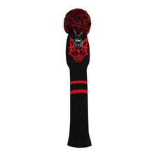 Load image into Gallery viewer, Scott Edward Golf Club Knitted Headcovers Double Layers Elastic Acrylic Yarn,Fluffy Pom Creativity Pattern for Golfer Gifts,Golf Club Protector- Cute Red Fox for Driver(460cc),Fairway(3/5/7) and Hybrid(UT)
