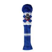 Load image into Gallery viewer, Scott Edward Knitted Golf Covers for Driver Wood,Fairway Wood and Hybrid Wood,Protect Golf Club from Scratches and Dust,Decorate Golf Bags with Blue Red Argyles
