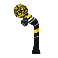 Load image into Gallery viewer, Scott Edward Golf Knitted Covers Classical Yellow White Stripes Pattern,Golf Protector for Driver(460cc),Fairway and Hybrid(UT) Wood
