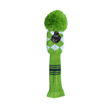 Load image into Gallery viewer, Scott Edward Knitted Golf Covers for Driver Wood,Fairway Wood and Hybrid Wood,Protect Golf Club from Scratches and Dust,Double Layers,Decorate Golf Bags,Green Grey Argyles
