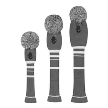 Load image into Gallery viewer, Scott Edward Knitted Golf Covers for Driver Wood,Fairway Wood and Hybrid Wood,Protect Golf Club from Scratches and Dust,Double Layers,Decorate Golf Bags, Gray White
