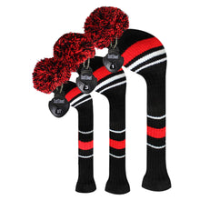 Load image into Gallery viewer, Scott Edward Golf Club Head Covers Fits Well Driver(460cc) Fairway Wood and Hybrid(UT) The Perfect Change for Golf Bag,Classical Red White Stripes
