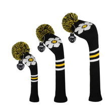 Load image into Gallery viewer, Scott Edward Knitted Golf Covers for Driver Wood,Fairway Wood and Hybrid Wood,Protect Golf Club from Scratches and Dust,Double Layers,Decorate Golf Bags, Flower Pattern
