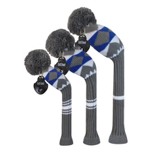 Load image into Gallery viewer, 2022 New Style Scott Edward Knitted Golf Covers for Driver Wood,Fairway Wood and Hybrid Wood,Protect Golf Club from Scratches and Dust,Decorate Golf Bags with Alien Blue Grey Pattern
