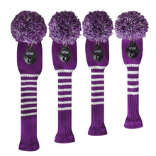 Load image into Gallery viewer, Scott Edward Purple White Stripes Golf Bag Head Cover
