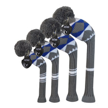 Load image into Gallery viewer, 2022 New Style Scott Edward Knitted Golf Covers for Driver Wood,Fairway Wood and Hybrid Wood,Protect Golf Club from Scratches and Dust,Decorate Golf Bags with Alien Blue Grey Pattern
