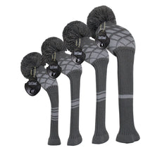 Load image into Gallery viewer, Personalised Grey Reticulated Golf Headcovers
