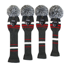 Load image into Gallery viewer, Scott Edward Knitted Golf Covers for Driver Wood,Fairway Wood and Hybrid Wood,Protect Golf Club from Scratches and Dust,Decorate Golf Bags with Classical Grey White Red Stripes
