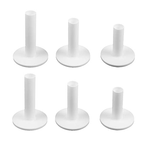 Scott Edward Golf Practice Tees,6 Pieces Packed,Rubber Tee White,Indoor and Outdoor,for Driving Range and Practice Mat Golf Accessories